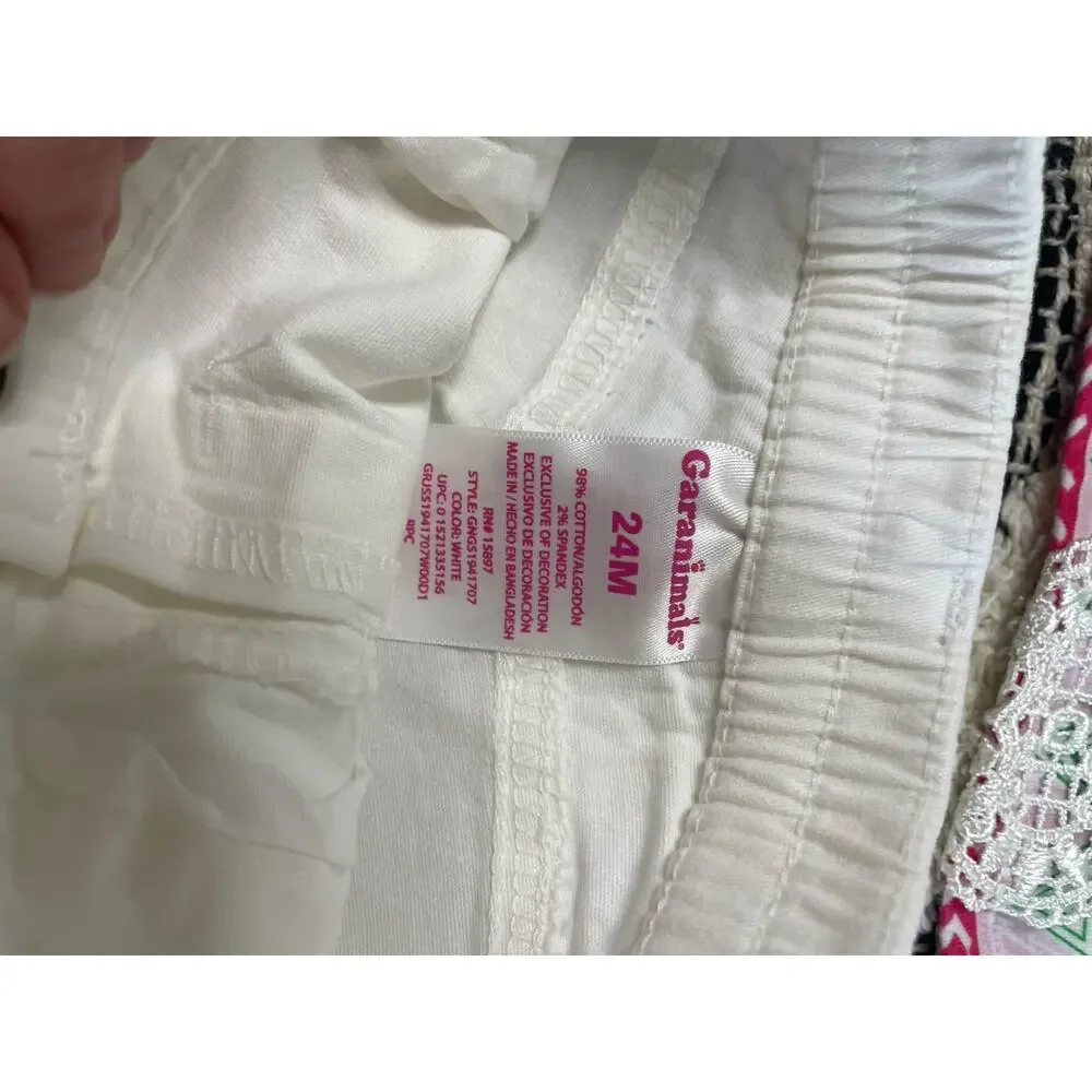 Bonnie Jean Could Shoulder Shirt and White Shorts  Toddler girl size 24Mo